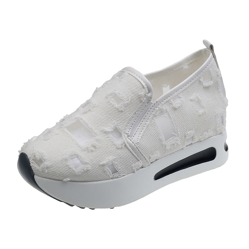 Dame Slip-On Sneakers med struktureret overmateriale og behagelig polstring Stilla