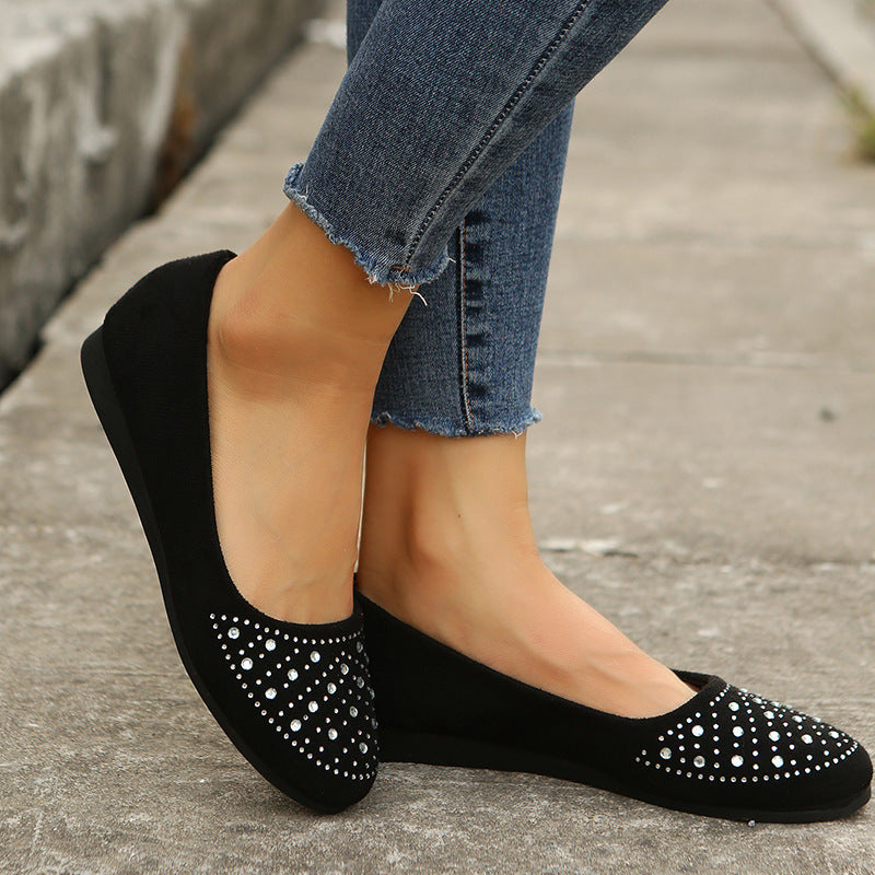 Dame Dekorative Strass Slipper Flats Stilla