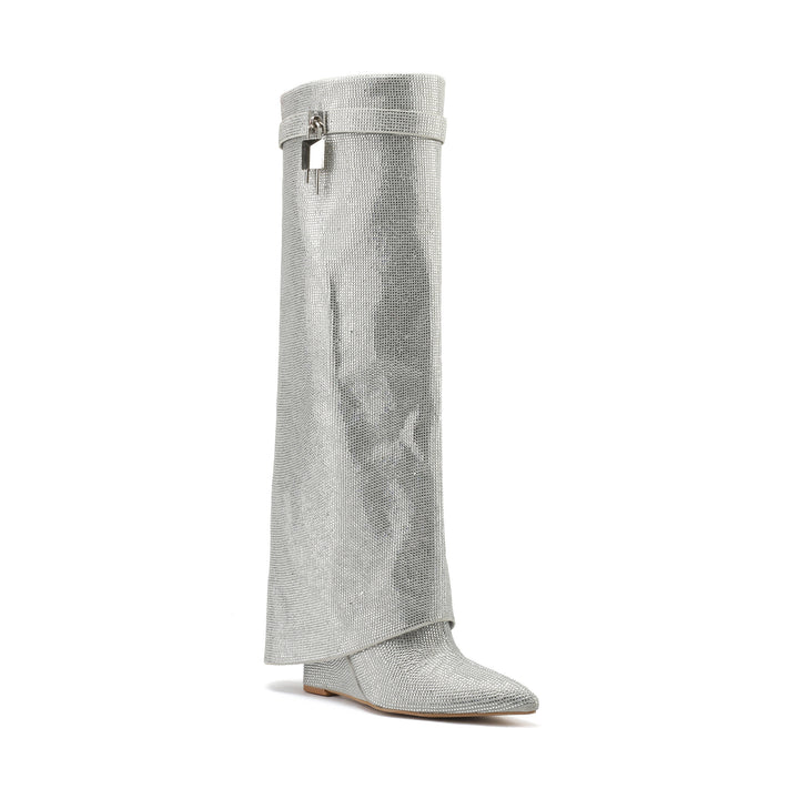 Femme Statement Over-knæ Glimmer Støvler Stilla