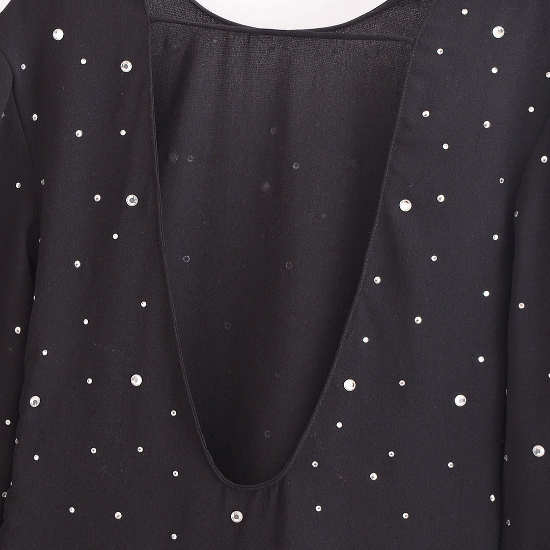 Femme Elegante Bluse med lange ærmer og palietdetalje Stilla