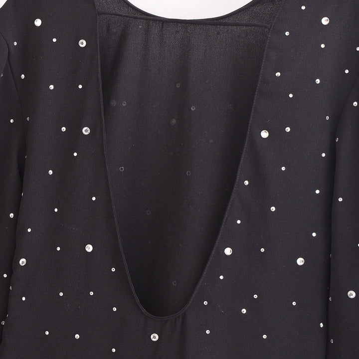 Femme Elegante Bluse med lange ærmer og palietdetalje Stilla