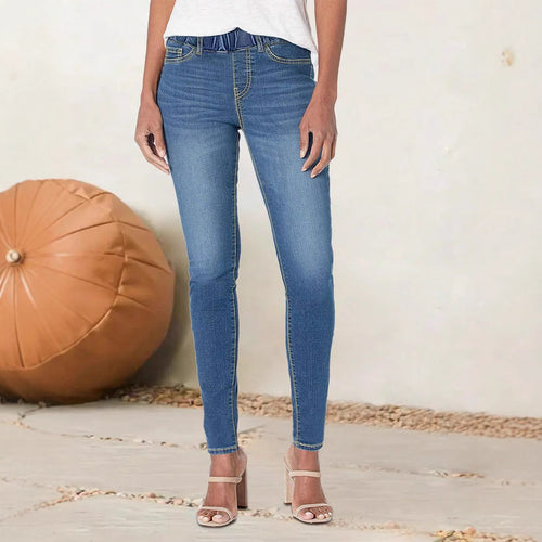 Dame Slim Fit Jeans med elastisk talje og smal ben Stilla