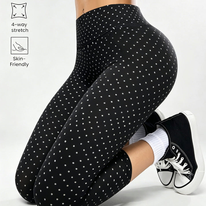 Dame Sporty 3/4 Leggings med Y-formede sømme og Anti-Cellulite-effekt Skovae