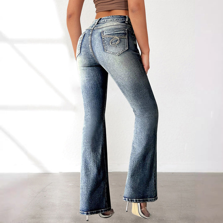 Dame Flared Jeans med høj talje og iøjnefaldende design Stilla