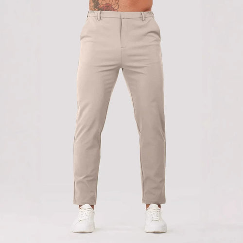 Herre Slim-Fit Chino bukser med elastisk talje og dekorative detaljer Stilla