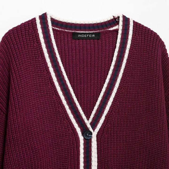 Femme Vaffelstrik-Cardigan Stilla