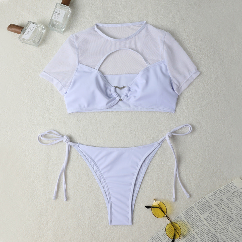 Dame Bikini-sæt med trendy cut-out og funklende hjerte-detaljer Stilla