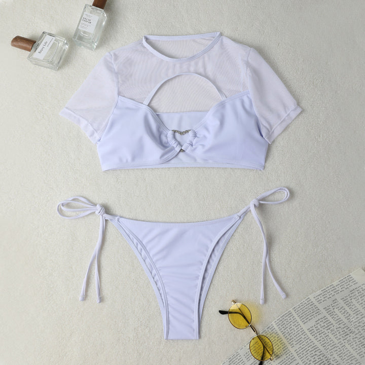Dame Bikini-sæt med trendy cut-out og funklende hjerte-detaljer Stilla