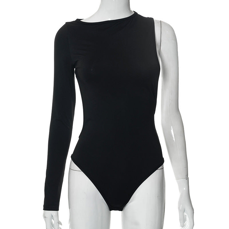 Dame alsidig langærmet bodysuit med asymmetrisk design Stilla