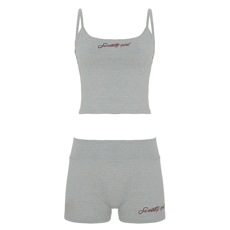 Dame natkjole-sæt med kort top og behagelige shorts Skovae