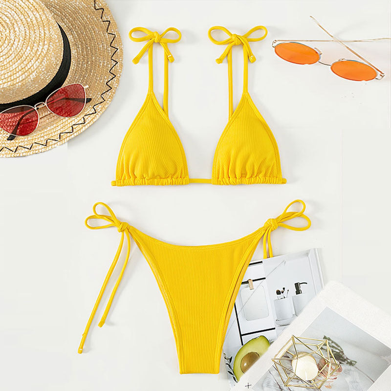 Dame Triangel-Bikini med raffinerede stropper Skovae