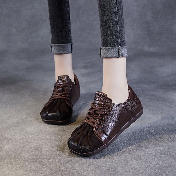 Herrer Fritid Læder Sneakers med unikt Foldsdesign Stilla