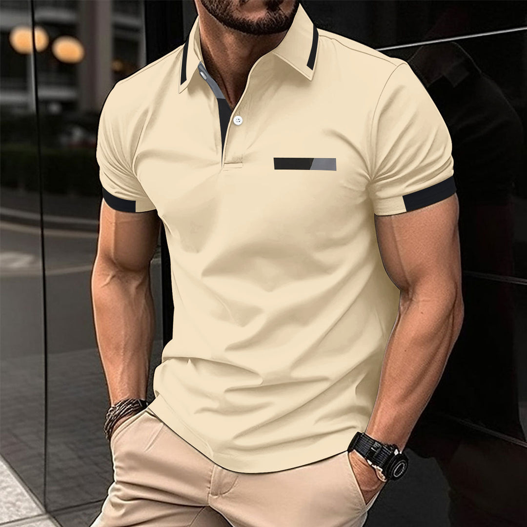 Herrer moderigtigt kortærmet polo shirt med struktureret krave Stilla