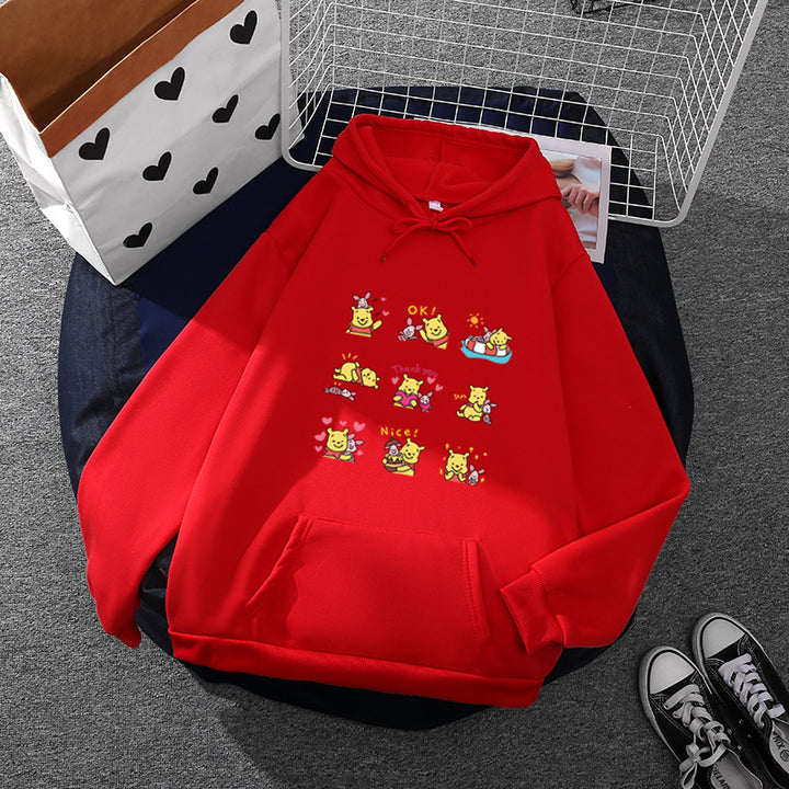 Dame hoodie med unikt Pikachu motiv Stilla
