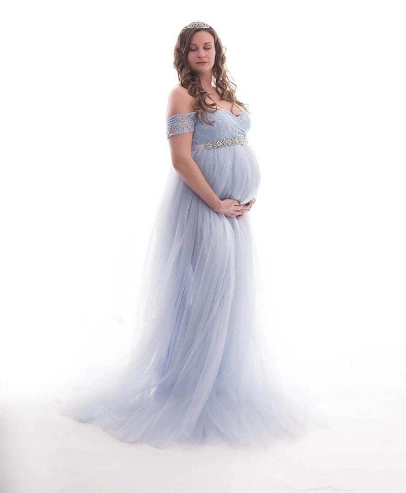 Dame Pyntet Tulle Graviditetskjole Stilla