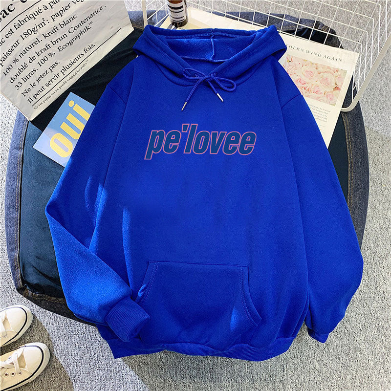 Kvinders hoodie med moderne bogstaver Skovae 1772612762
