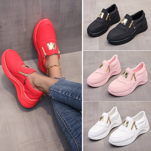 Dame Chunky Slip-On Sneakers med gyldne accenter Stilla