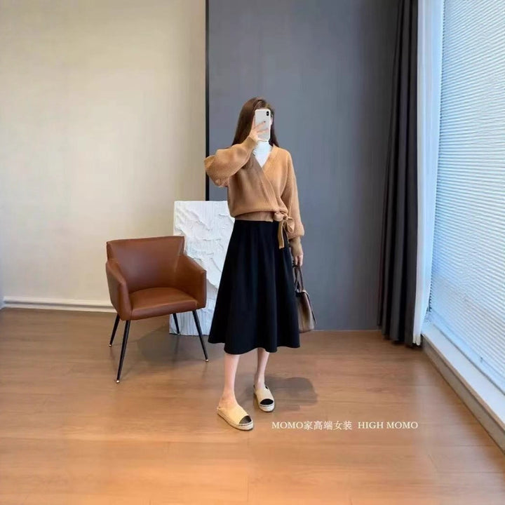 Damer elegant midi nederdel med subtile plisseer Stilla