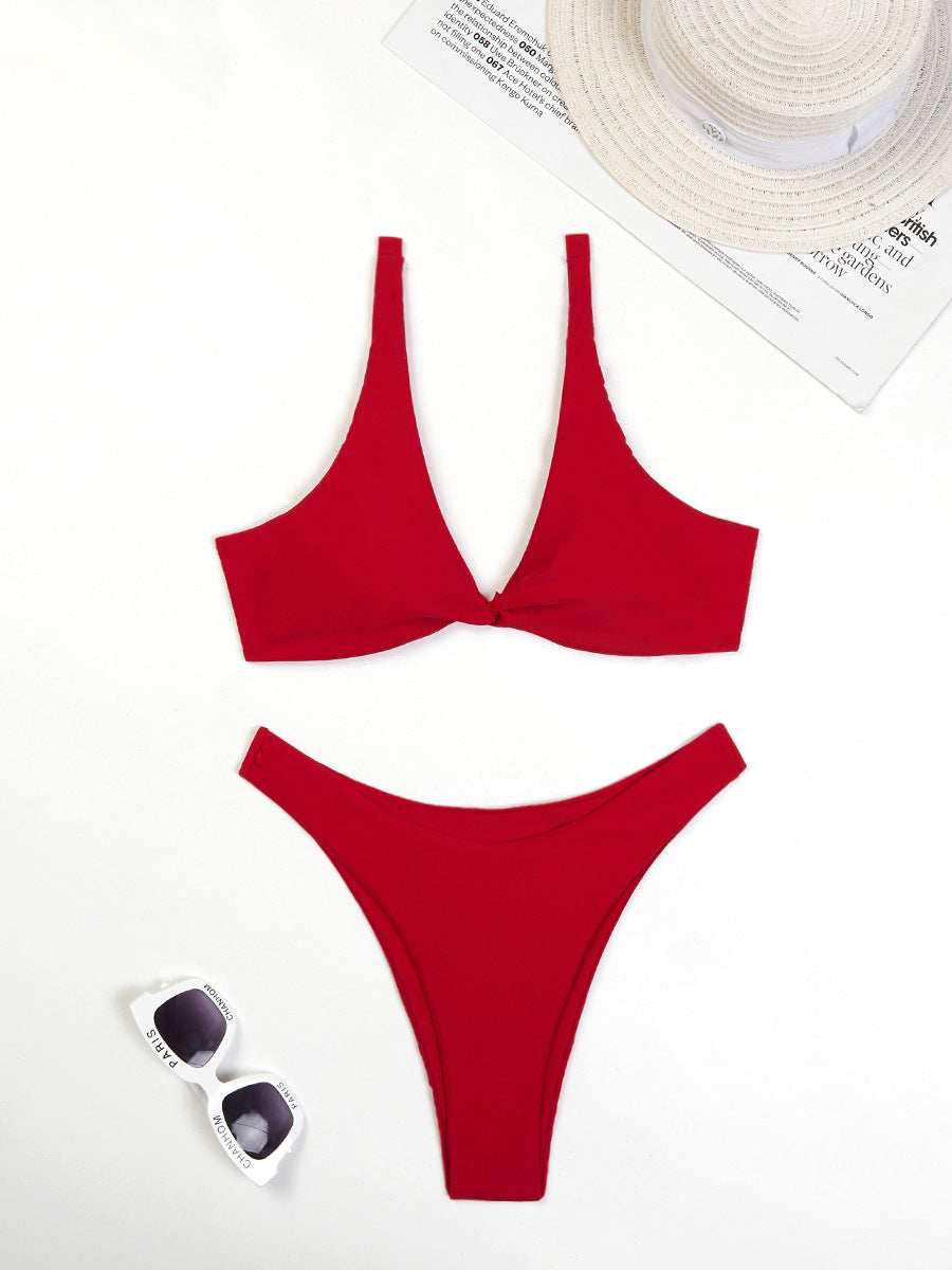 Femme Højskåret Trekant-Bikini-Sæt Stilla