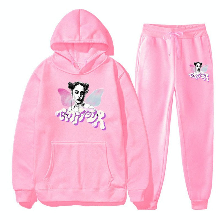 Women's sweatshirt og joggebukser sæt med kreativ grafisk design Skovae