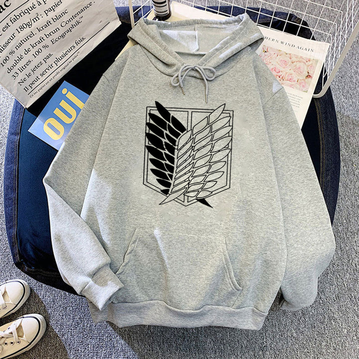 Damehoodie med ekstraordinært grafisk design Skovae