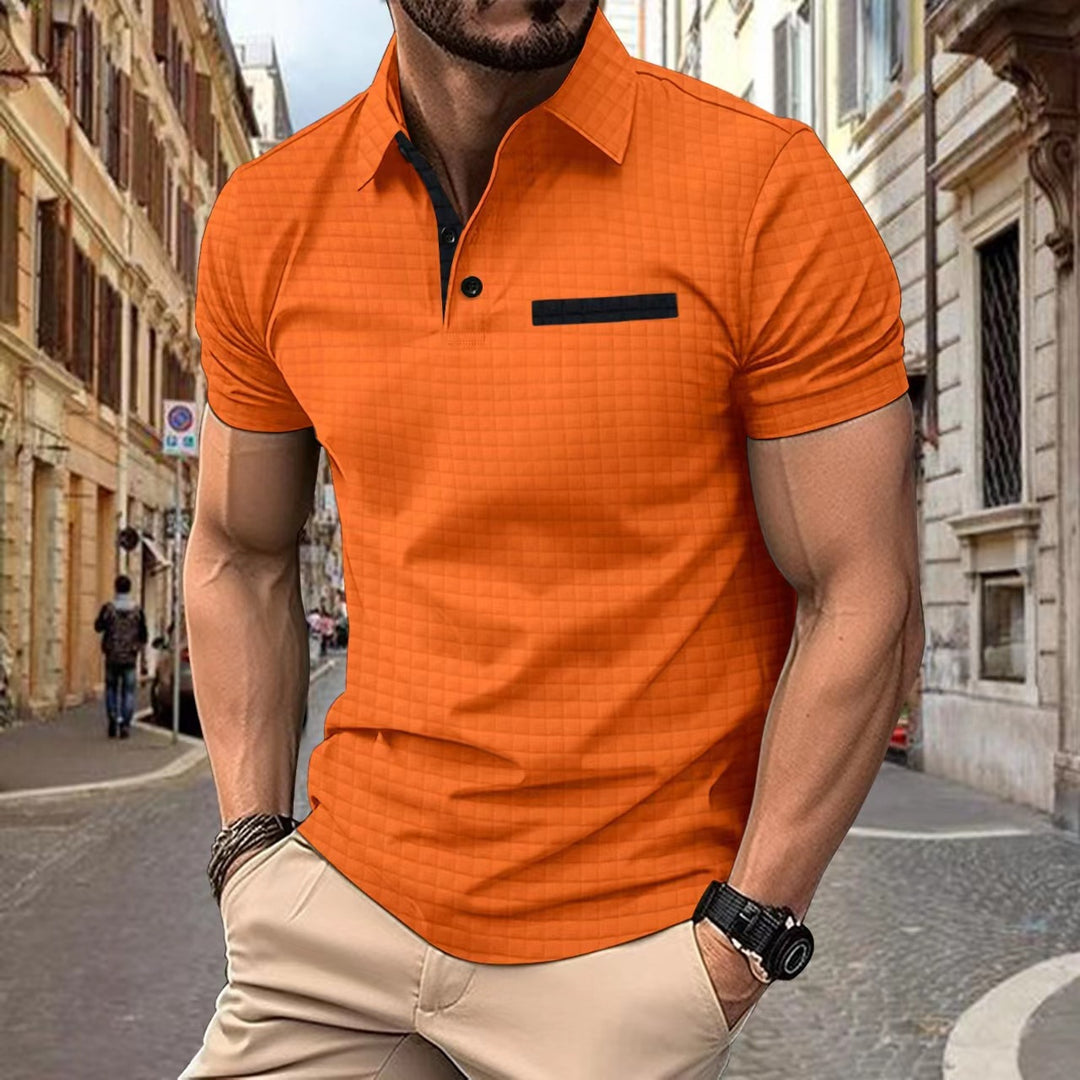 Herre moderne polo shirt med struktureret design og brystlomme Stilla