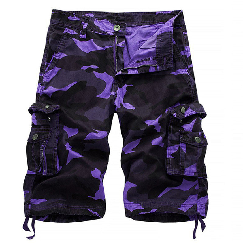 Herrer cargo shorts med multifunktionslomme-design Stilla