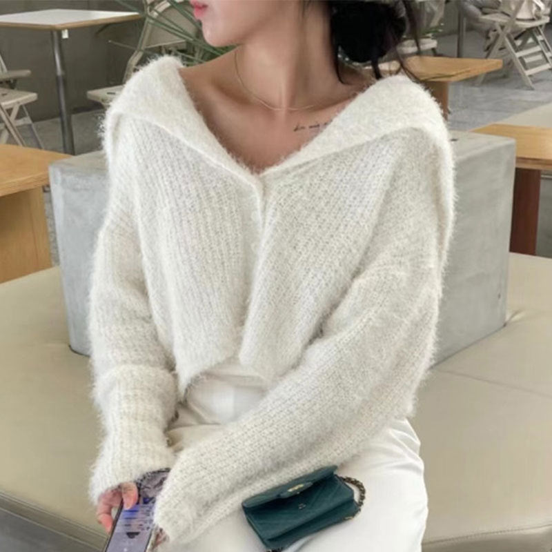 Kvindernes cropped cardigan med hætte Stilla