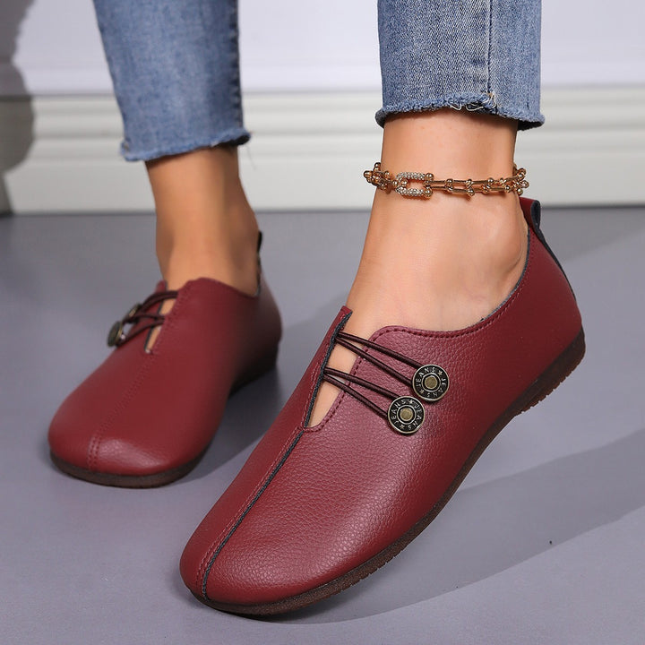 Dame behagelige Slippers med dekorative knapdetaljer Stilla