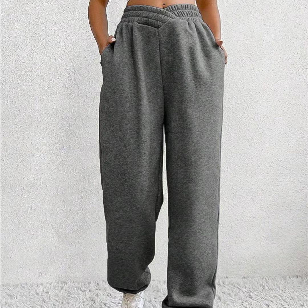 Dame fritids-sweatpants med elastisk talje og sidelommer Stilla