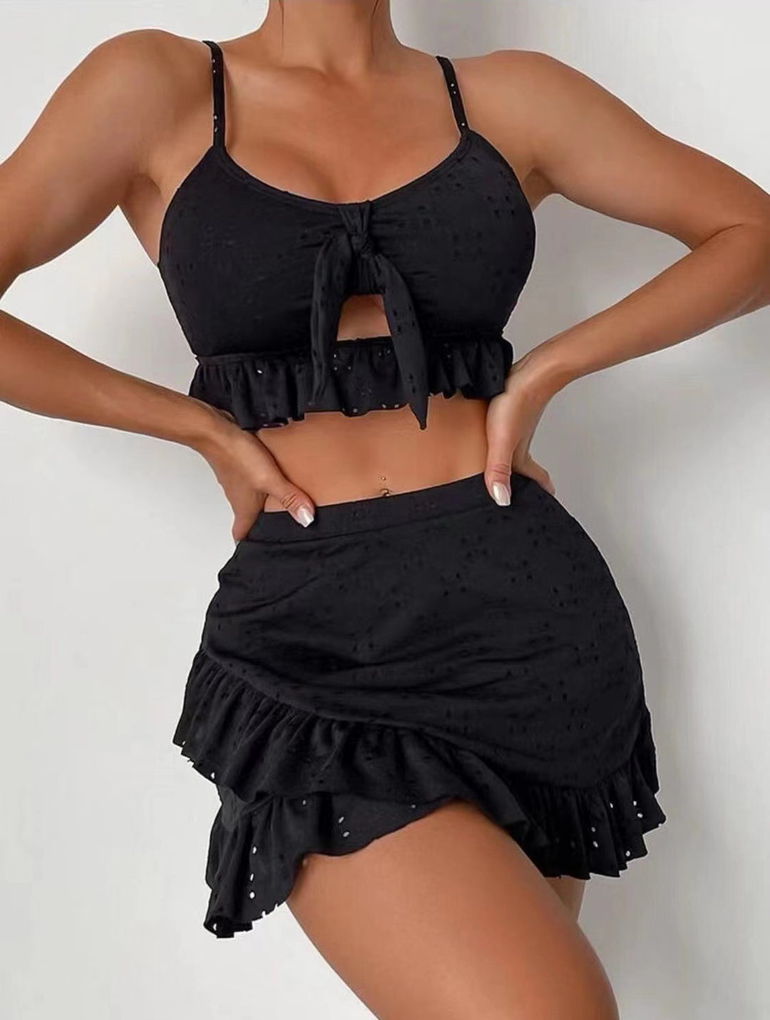 Damer Crop-Top og Nederdel Sæt Skovae