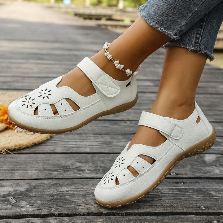 Dame komfort-sandaler med åndbart overmateriale og justerbar velcro Stilla
