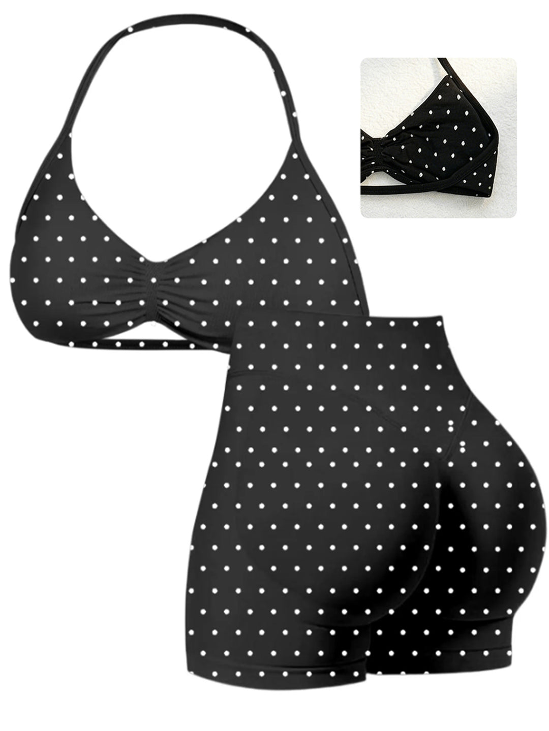 Dame Sporty Bikini med polstret top og høj talje Skovae
