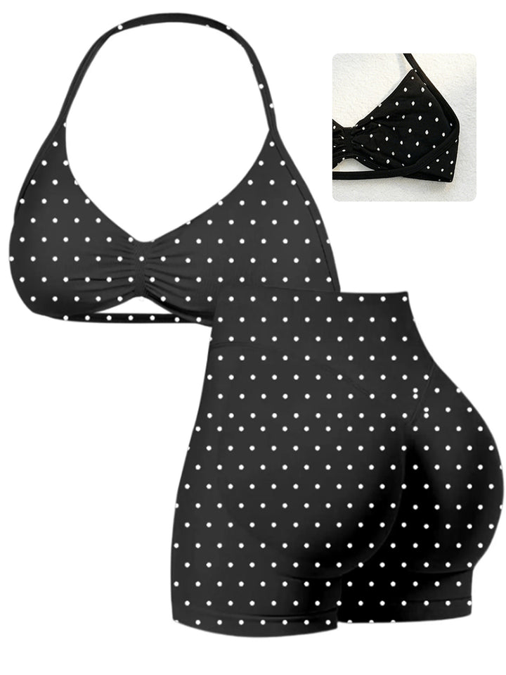 Dame Sporty Bikini med polstret top og høj talje Skovae