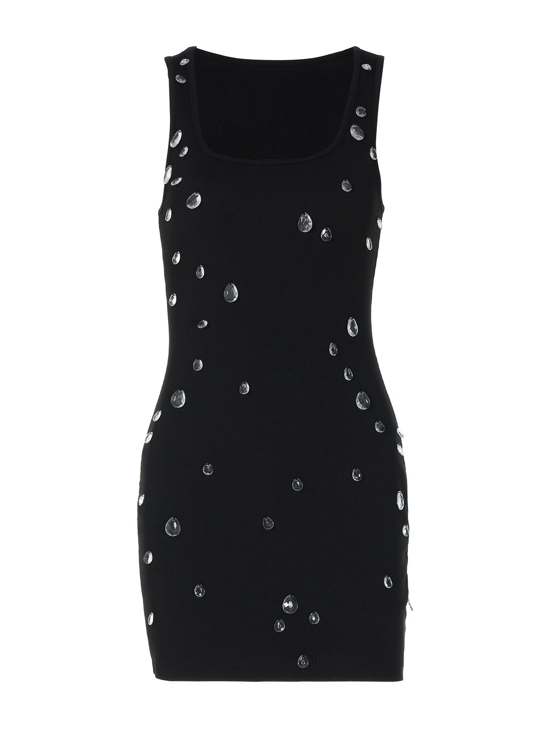 Dame Elegant Minikjole med glitrende rhinestones og tætsiddende snit Stilla