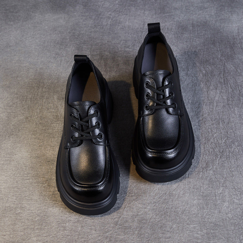 Dame Chunky Platform Schnür-Oxfords med struktureret overflade Stilla
