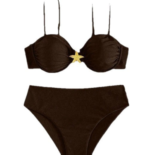 Dame Balconette-Bikini med dekorative stjerner Skovae
