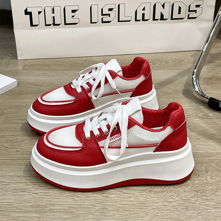 Dame Chunky Sneakers med åndbar netstruktur og modisk profilsål Stilla
