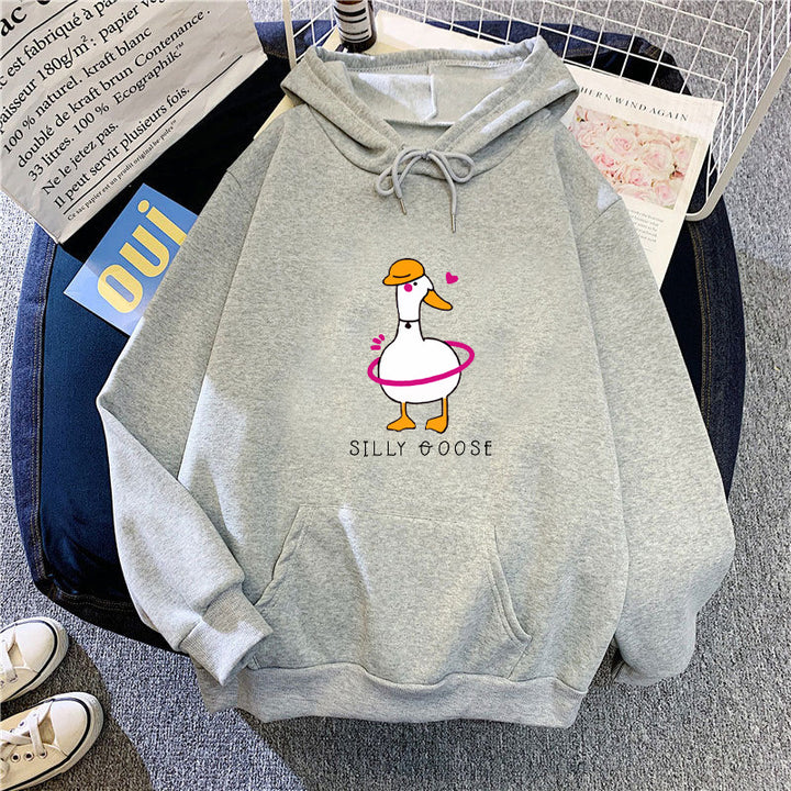 Dame hoodie med sjov and motiv Skovae