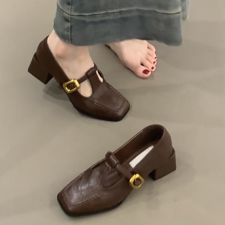 Dame Stilfulde Blokhæl Slingback Pumps Stilla