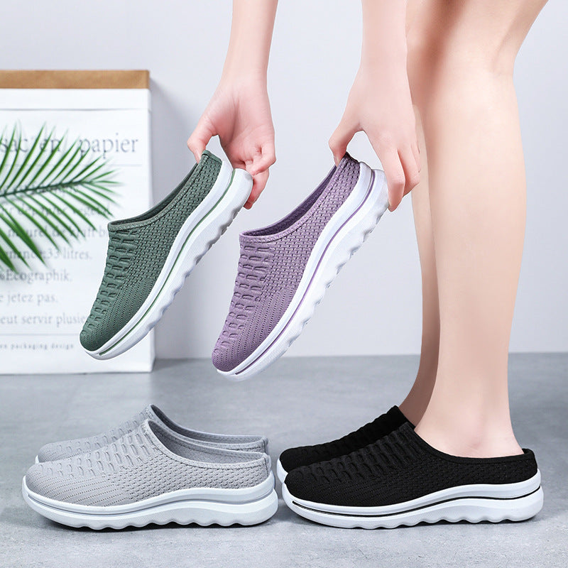 Femme Åndbar Strik-Slipper med Polstret Fodbund Stilla