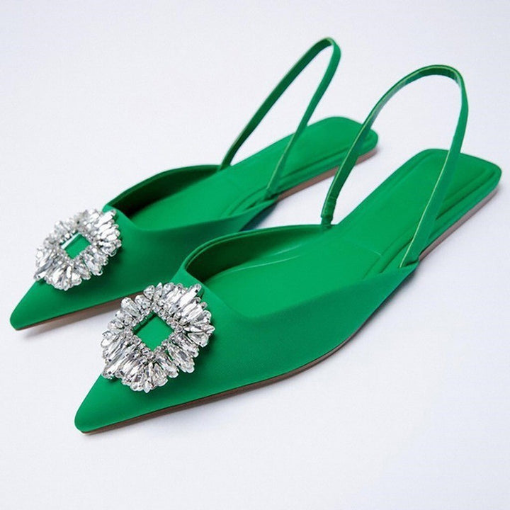 Dame Slingback Sko med glitrende smykkedetalje Stilla