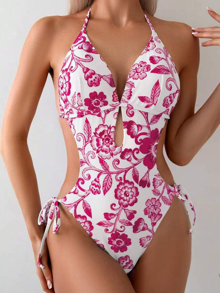Dame Floral Cut-Out Badedragt Stilla