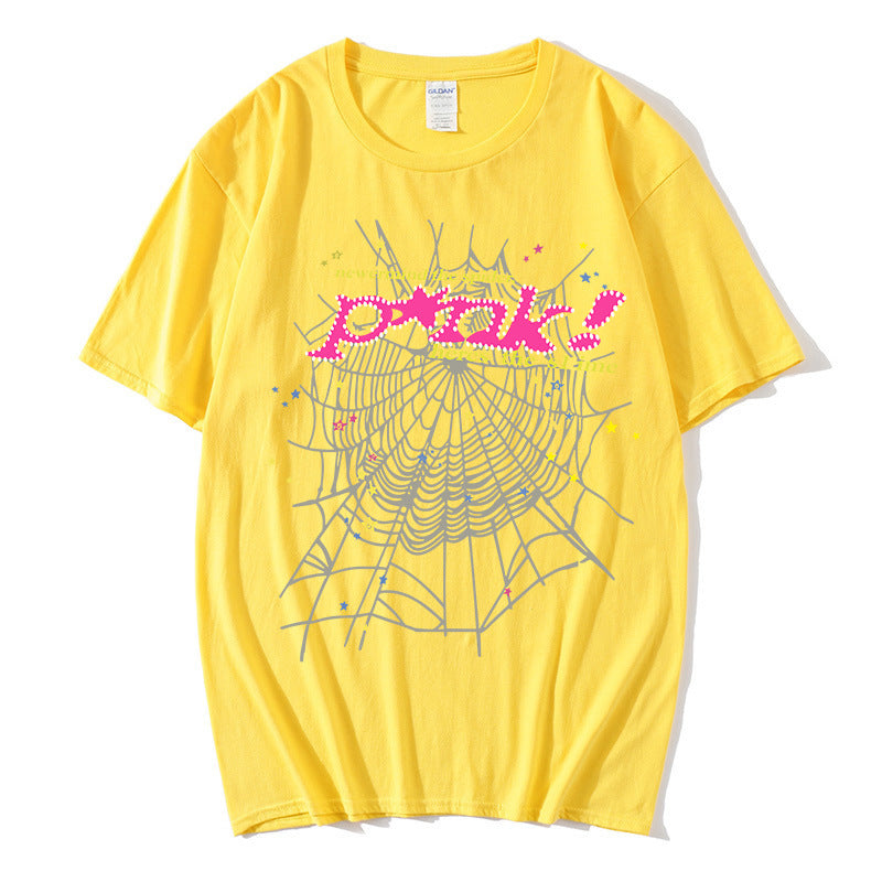 Kvinders afslappede T-shirt med kreativ edderkoppespind design Skovae