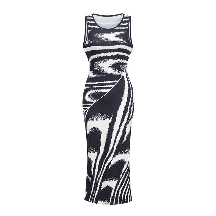 Stilla | Chic Trykt Slim-Fit Bodycon Kjole