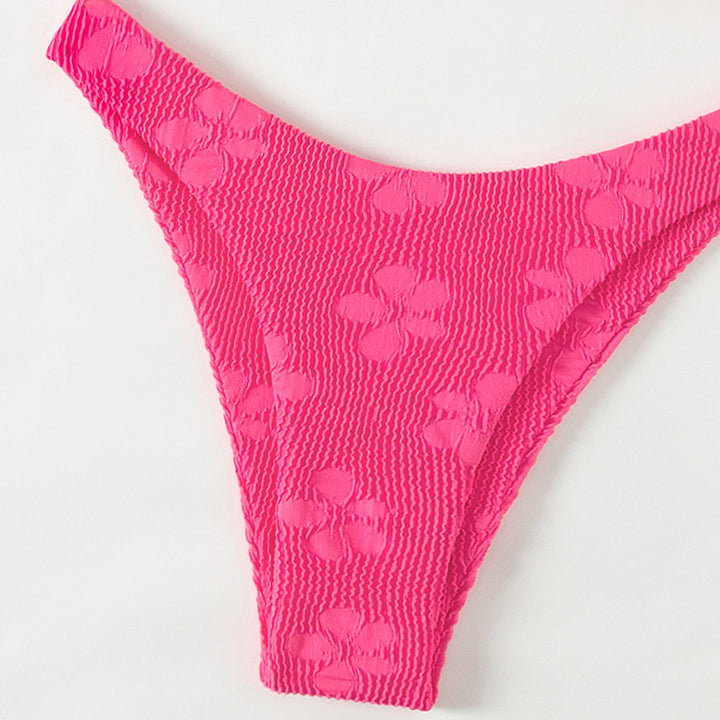 Dame Triangel-Bikini med knudedetalje og struktureret stof Stilla