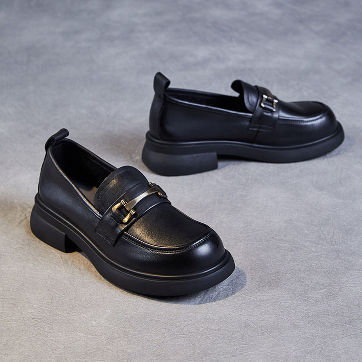 Damer elegante Chunky Loafers med dekorativ metalaccent Stilla