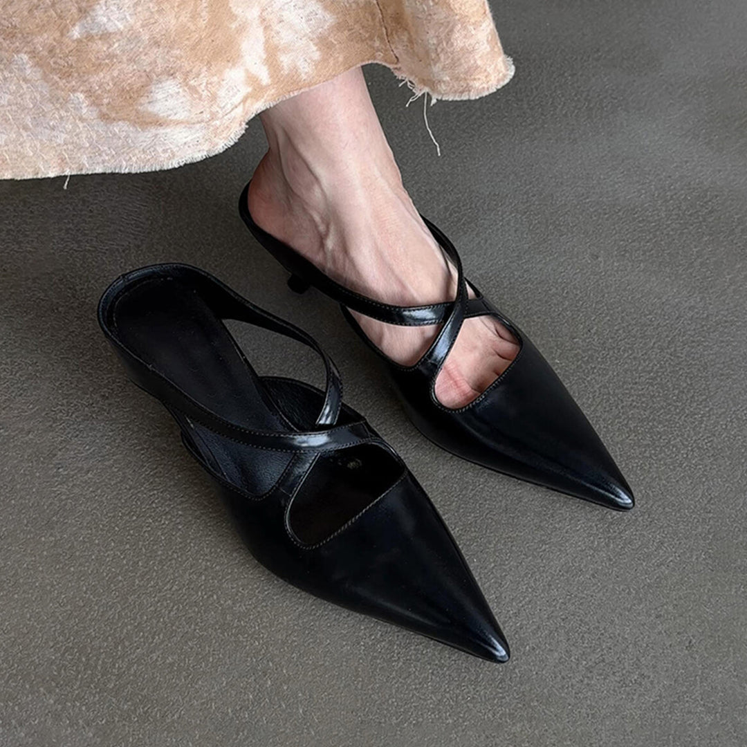 Dame Remme Spids Tå Slingback Sandaler med Udsparingsdesign Stilla