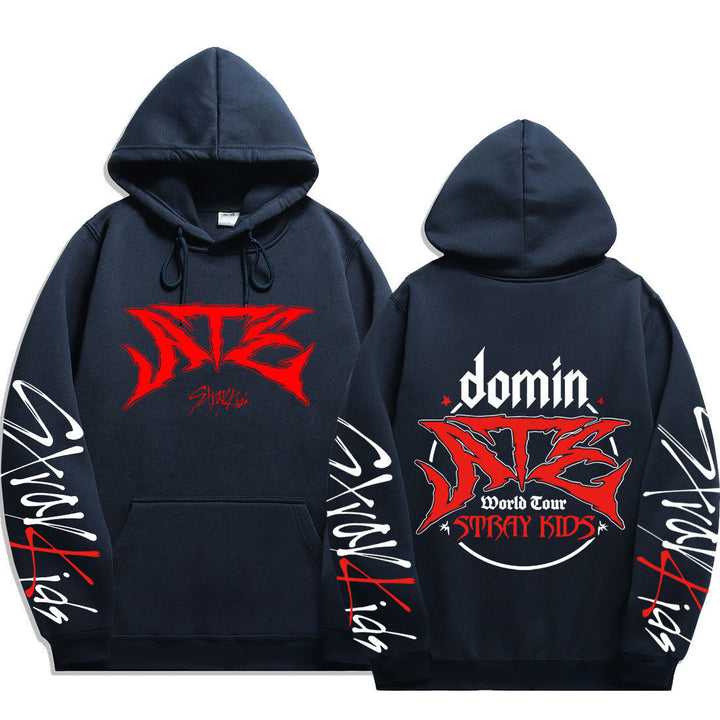 Dame hoodie med iøjnefaldende grafisk design Skovae