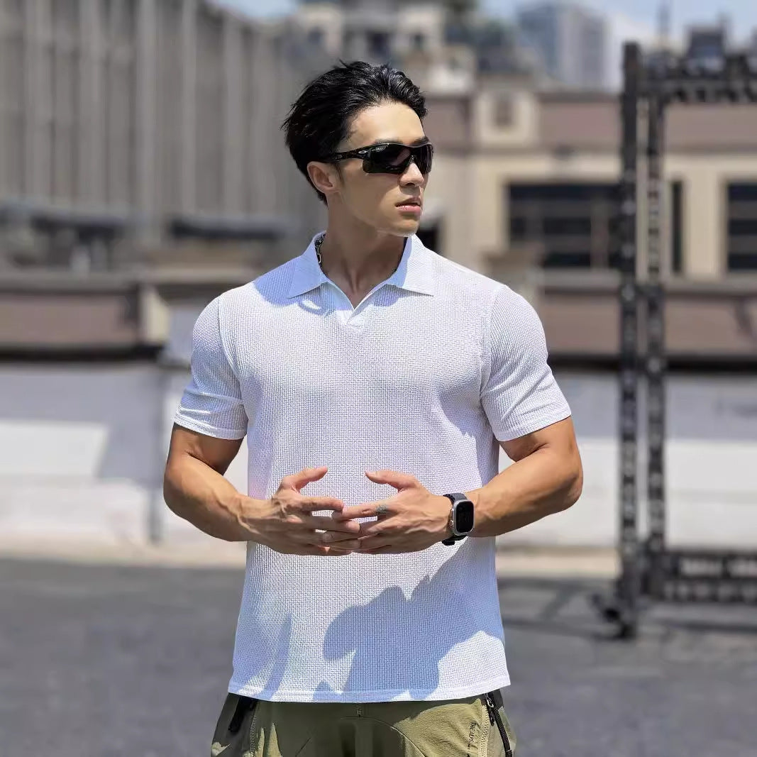 Herre polo shirt med innovativ åndbar struktur Stilla
